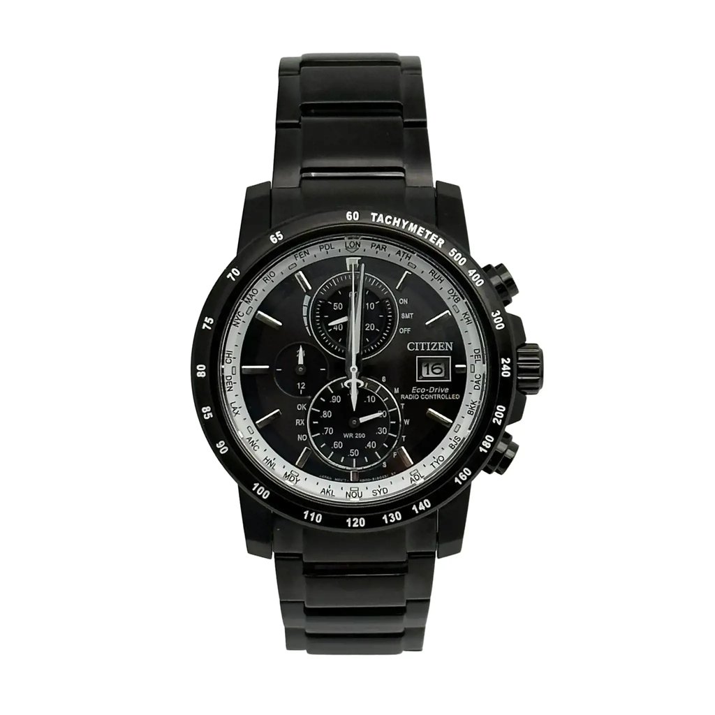 Front Full View Of Citizen AT8175-58E Stainless Steel Watch Display Model Condition Excellent