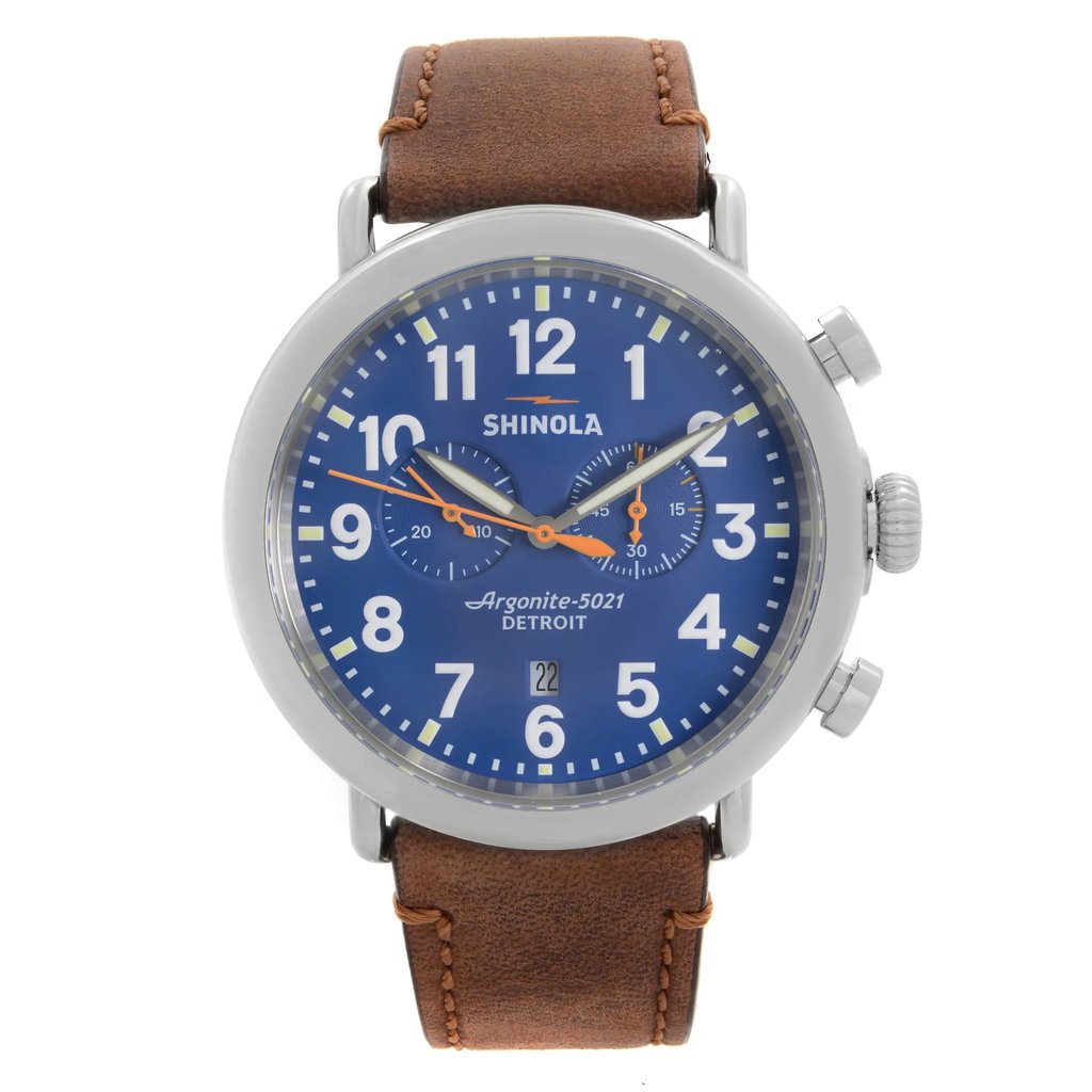 Front Full View Of Shinola S0110000047 Stainless Steel Watch Pre Owned Condition Good