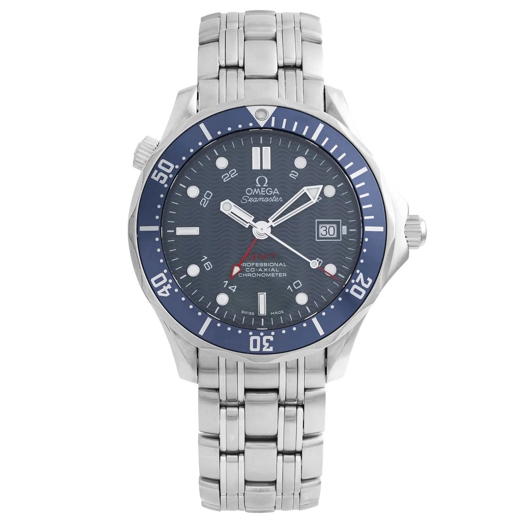 Front Full View Of OMEGA 2535.80.00 Stainless Steel Watch Pre Owned Condition {Product Condition}