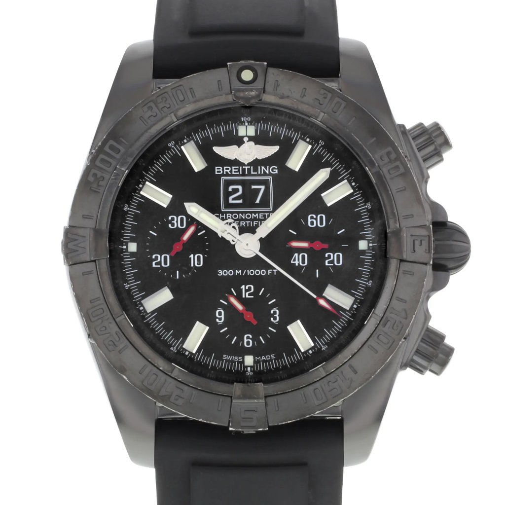 Up Close Front Facing Picture Of Breitling M4435911/BA27-153S Stainless Steel Watch Pre Owned Condition