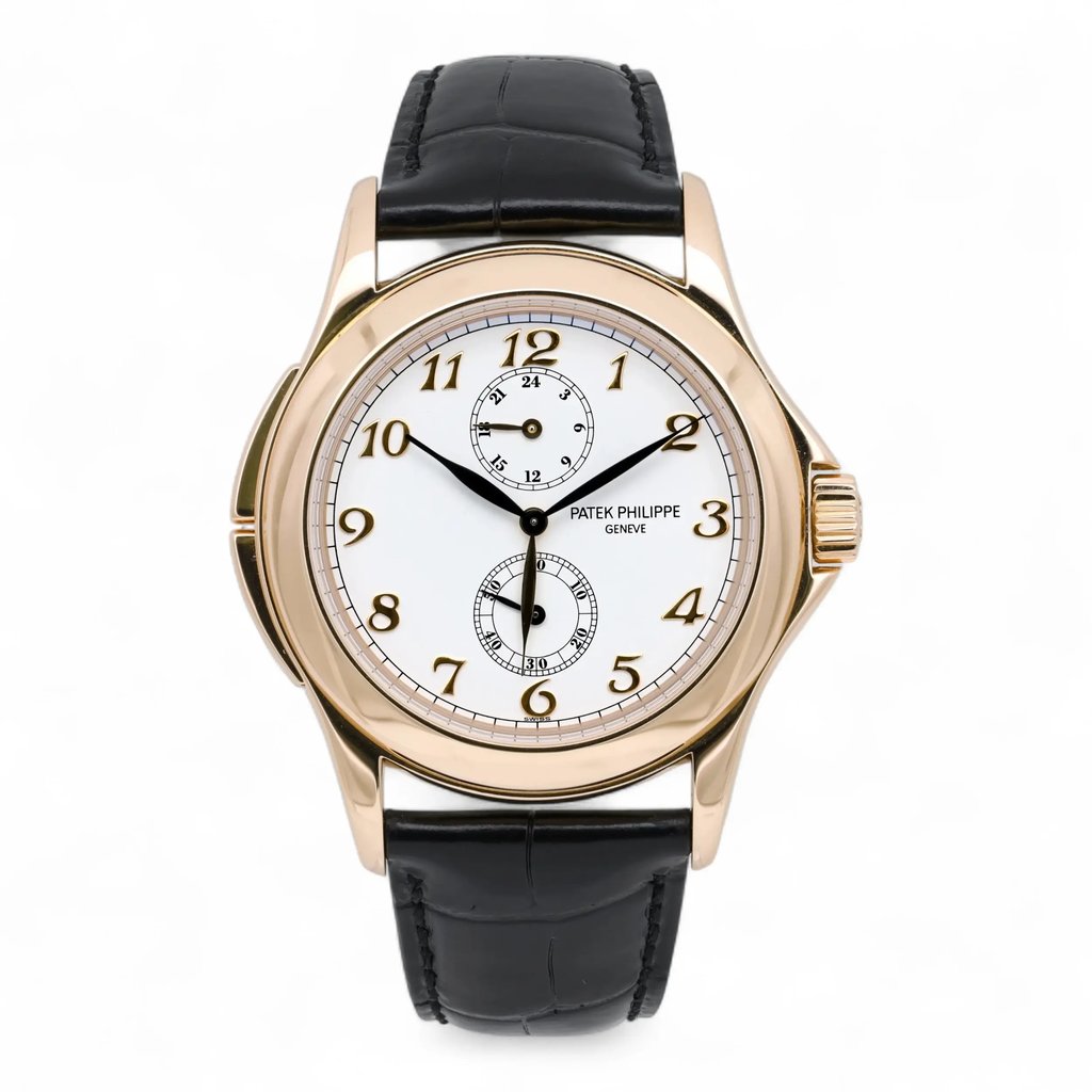 Front Full View Of Patek Philippe 5134J Yellow Gold Watch Pre Owned Condition Good