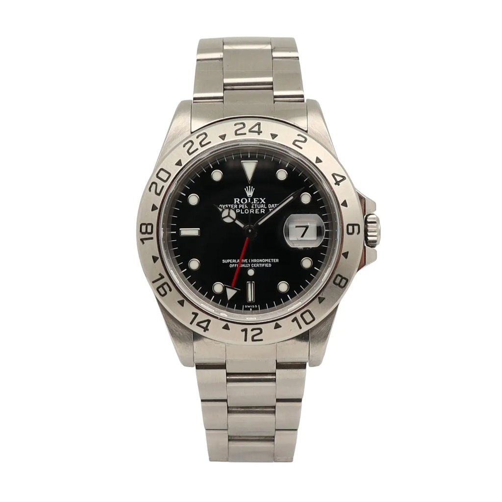 Front Full View Of Rolex 16570 Stainless Steel Watch Pre Owned Condition Good