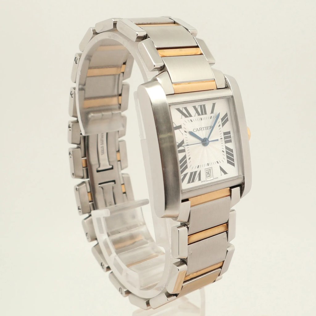 View Of Opposite Crown Facing Side Of Cartier W51005Q4 Stainless Steel Watch Pre Owned Condition