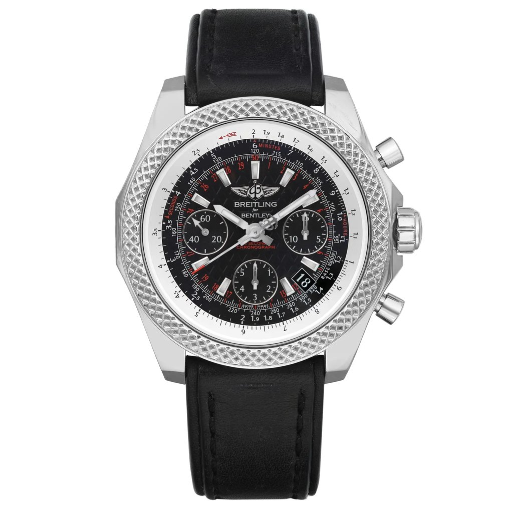 Front Full View Of Breitling AB061221/BD93-480X Stainless Steel Watch Pre Owned Condition Good