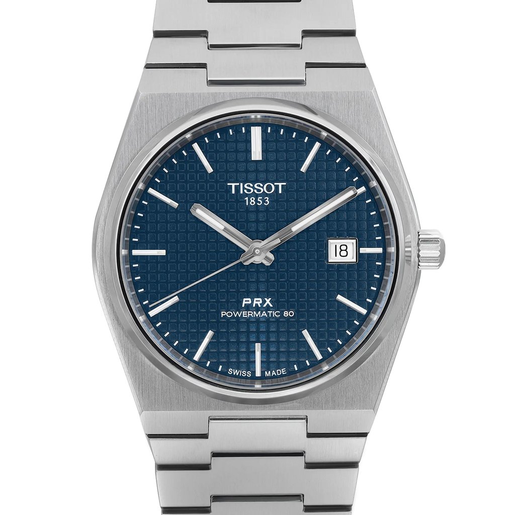 Up Close Front Facing Picture Of Tissot T137.407.11.041.00 Stainless Steel Watch Unworn Condition
