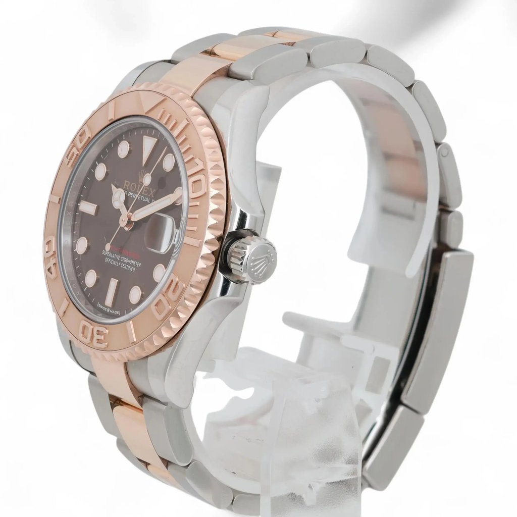 View Of Crown Facing Side Of Rolex 268621 Stainless Steel Watch Pre Owned Condition