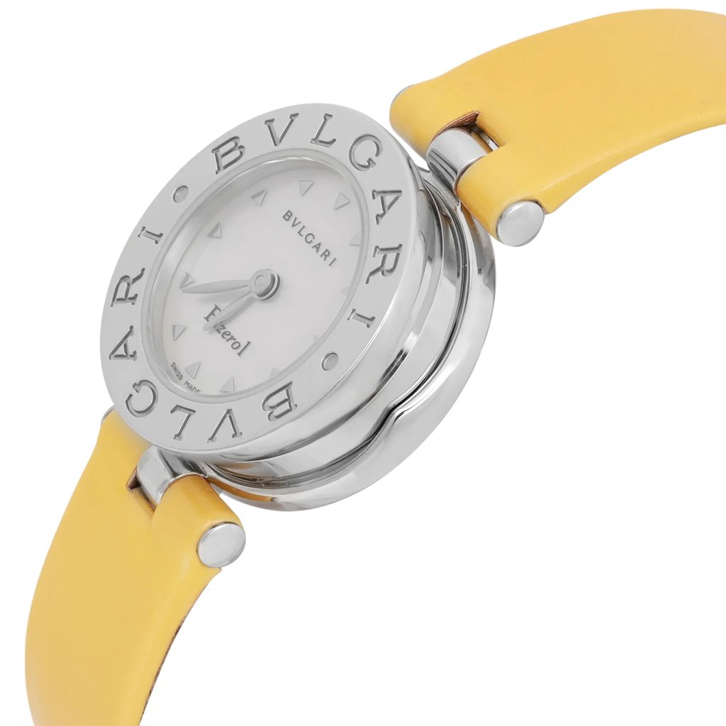View Of Opposite Crown Facing Side Of Bvlgari BZ22S Stainless Steel Watch Pre Owned Condition