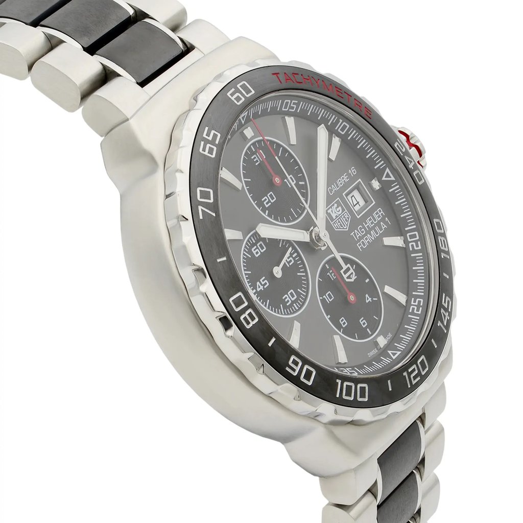 View Of Opposite Crown Facing Side Of TAG Heuer CAU2011.BA0873 Stainless Steel Watch Pre Owned Condition