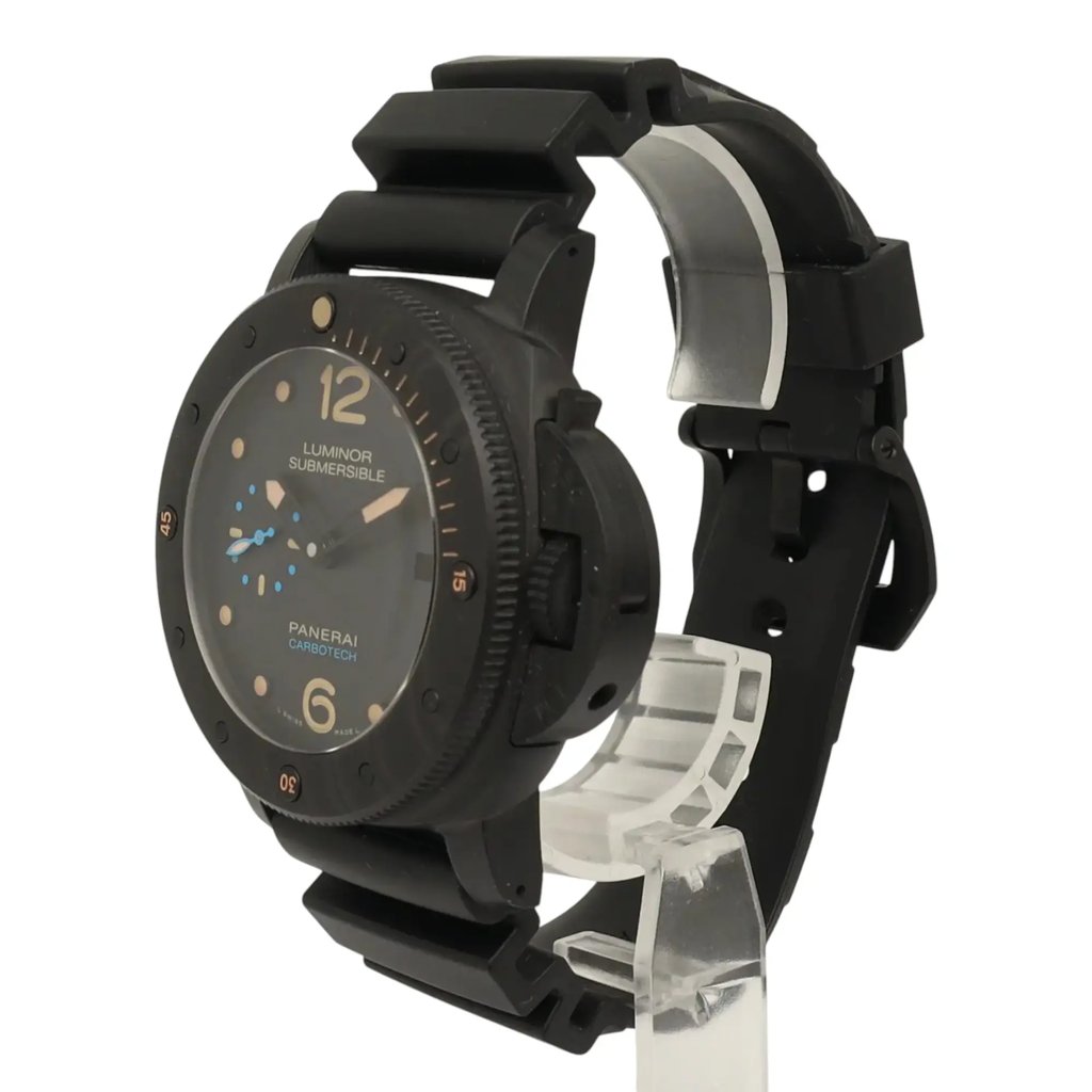 View Of Crown Facing Side Of Panerai PAM00616 Ceramic Watch Pre Owned Condition