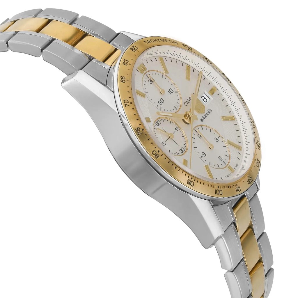 View Of Opposite Crown Facing Side Of TAG Heuer CV2050.BD0789 Stainless Steel Watch Pre Owned Condition