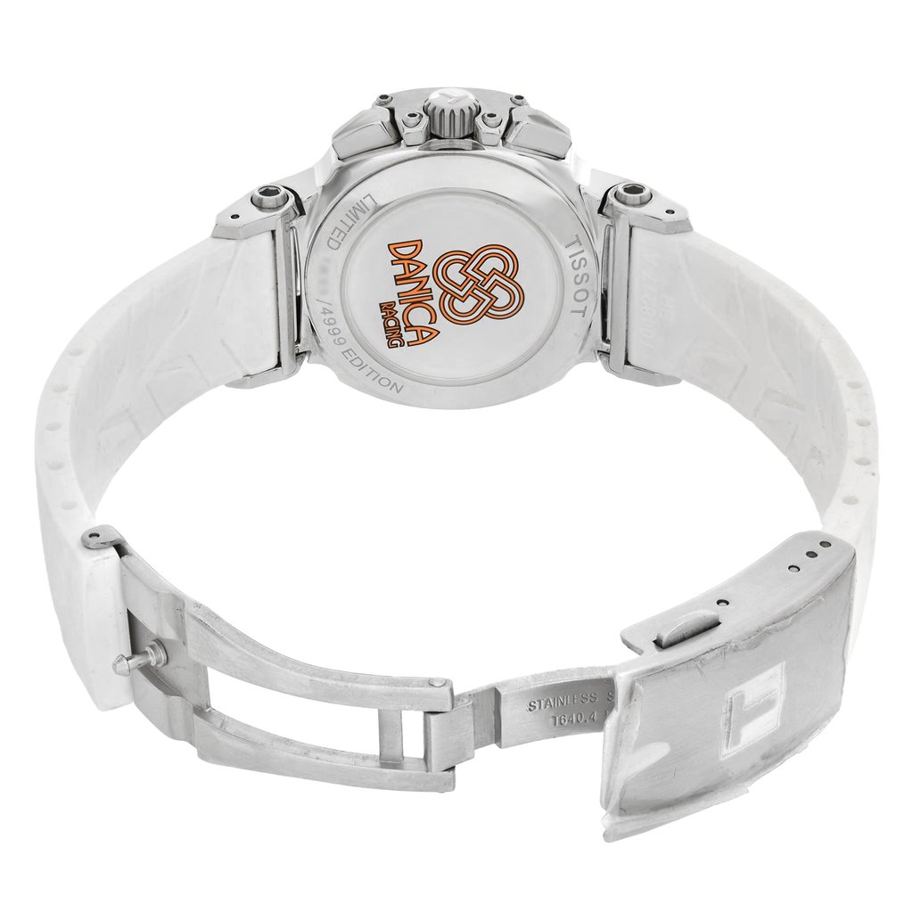 Back View Of Solid Back Case And Open Rubber Band Of Tissot T048.217.27.016.00 Watch Display Model Condition