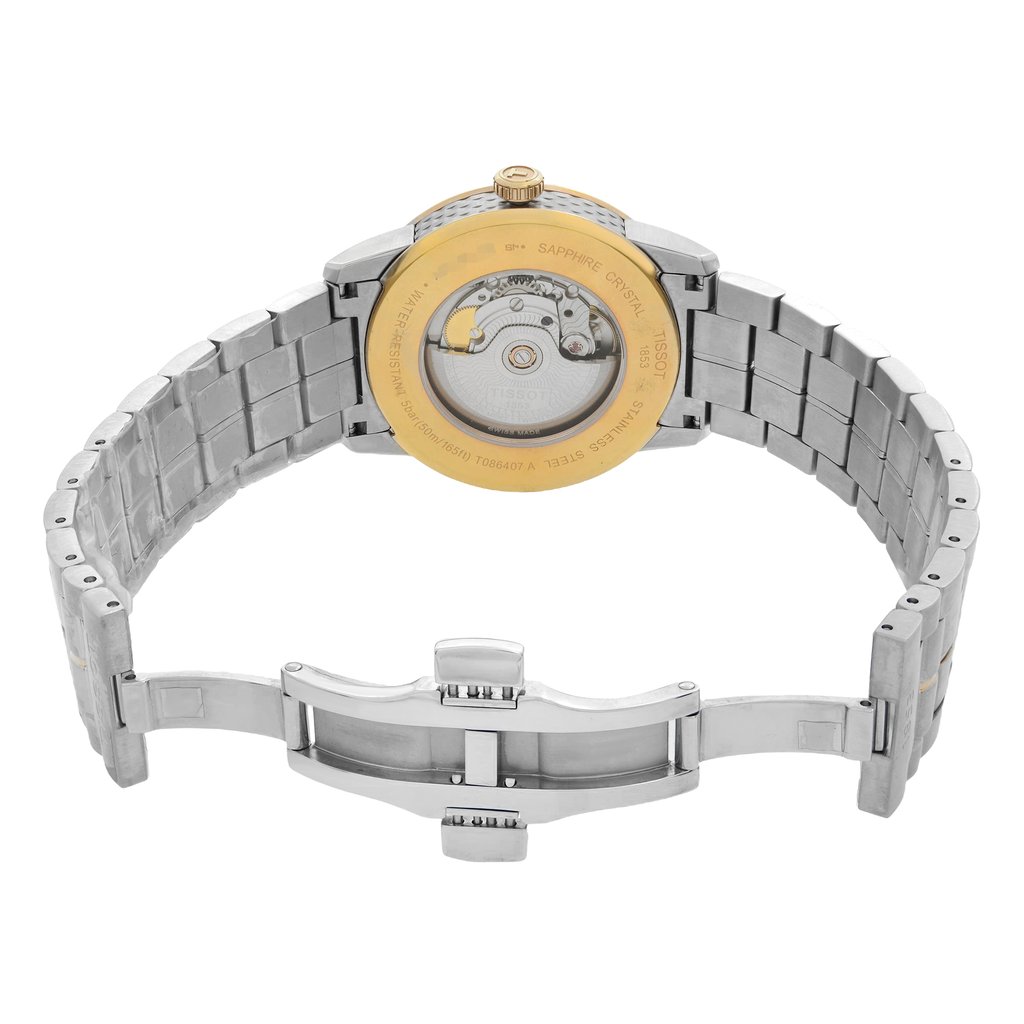 Back View Of Exhibition Back Case And Open Stainless Steel Band Of Tissot T086.407.22.051.00 Watch New With Defects Condition