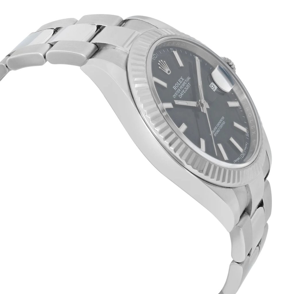 View Of Opposite Crown Facing Side Of Rolex 126334 Stainless Steel Watch Pre Owned Condition