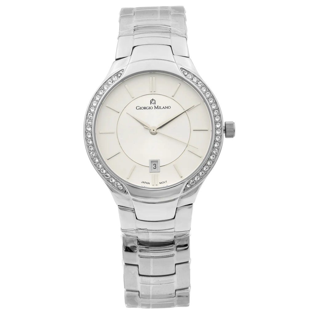 Front Full View Of Giorgio Milano GM845SL-SL Stainless Steel Watch Display Model Condition {Product Condition}