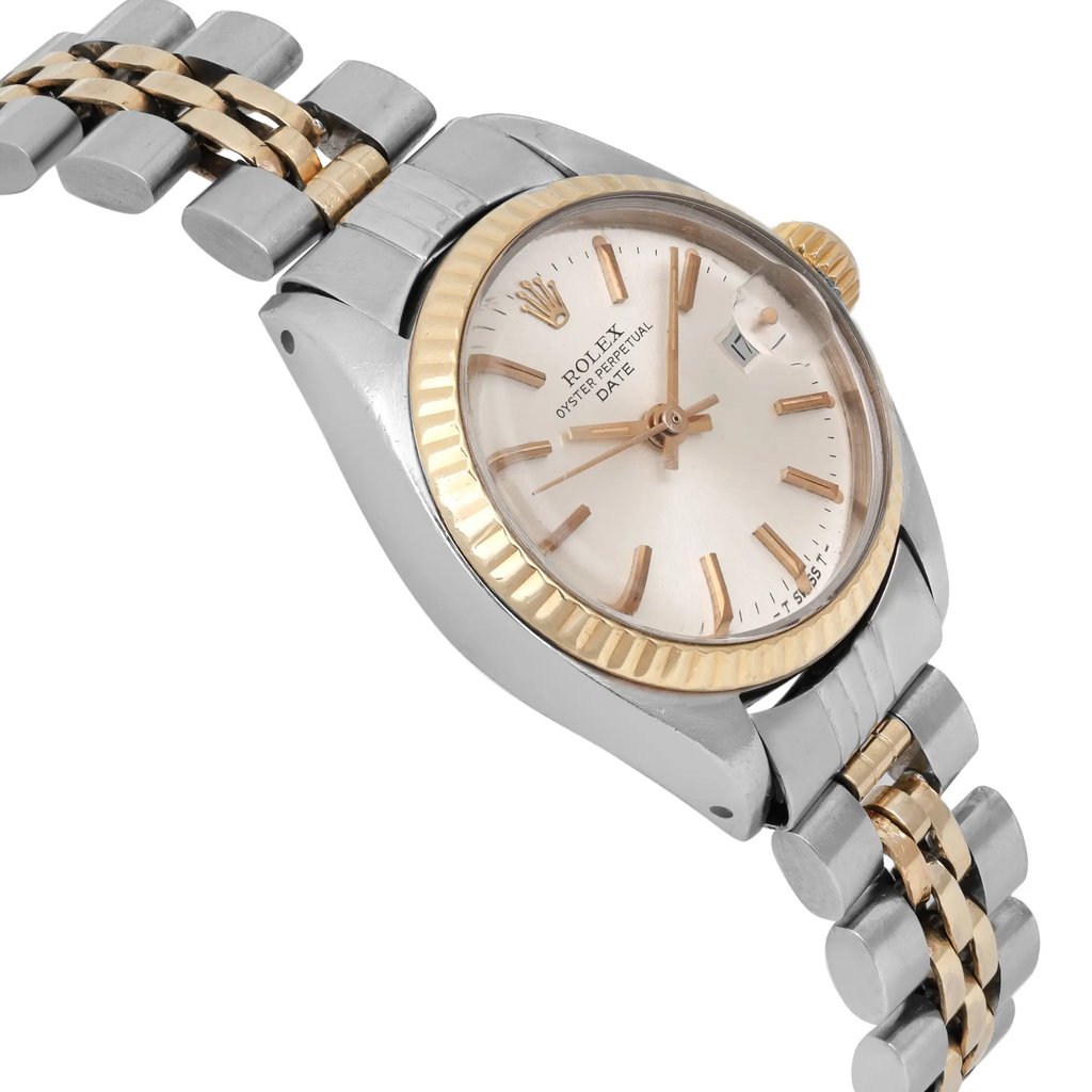 View Of Opposite Crown Facing Side Of Rolex 6917 Stainless Steel Watch Pre Owned Condition