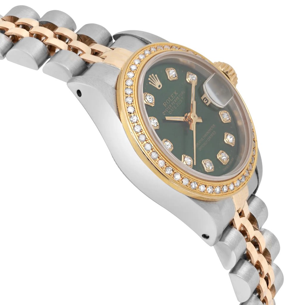 View Of Opposite Crown Facing Side Of Rolex 69173 Stainless Steel Watch Pre Owned Condition