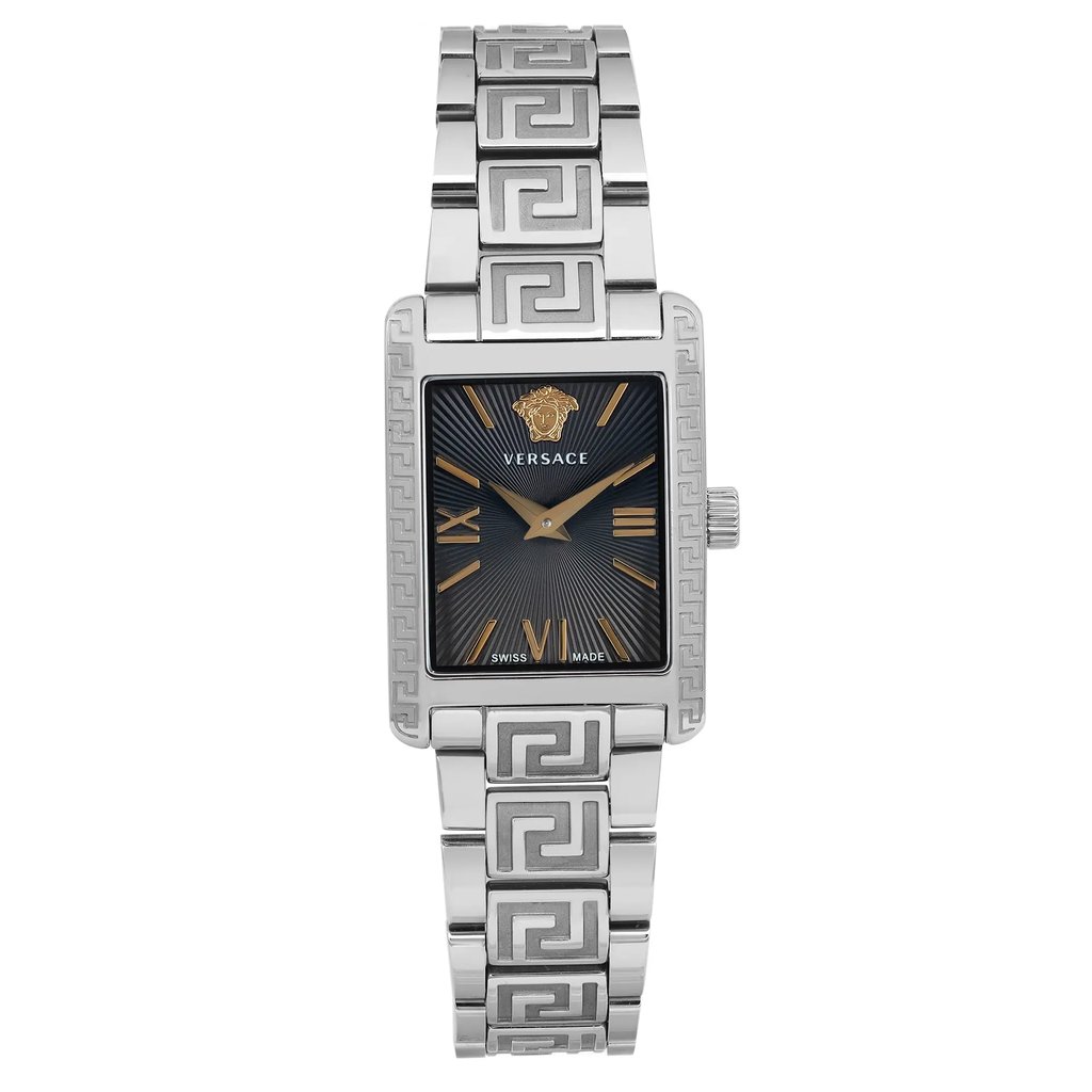 Front Full View Of Versace VE1C00822 Stainless Steel Watch Display Model Condition Excellent