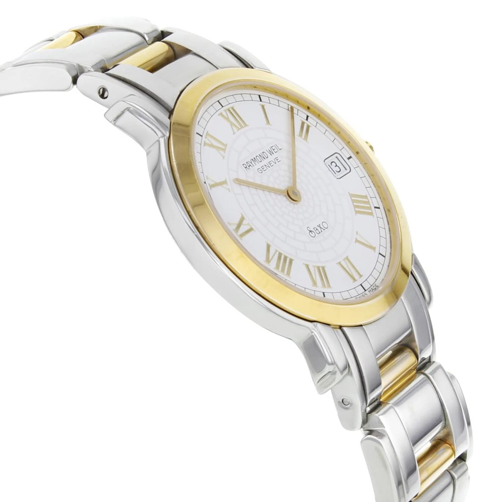 View Of Opposite Crown Facing Side Of RAYMOND WEIL 9521TT/GR Stainless Steel Watch Pre Owned Condition