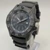 An image of a Wristwatch by Luminox. This Pre Owned item is designed for Men, featuring a Diver,Military style. It has a Quartz movement and an Analog display with a Gray dial color. The indices include 12-Hour Dial,Arabic Numerals,Easy to Read/Large Numerals. The band is made of Rubber and the case is made of Carbonox. The watch has a Round shape with a case size of 46 mm and a case thickness of 14 mm.