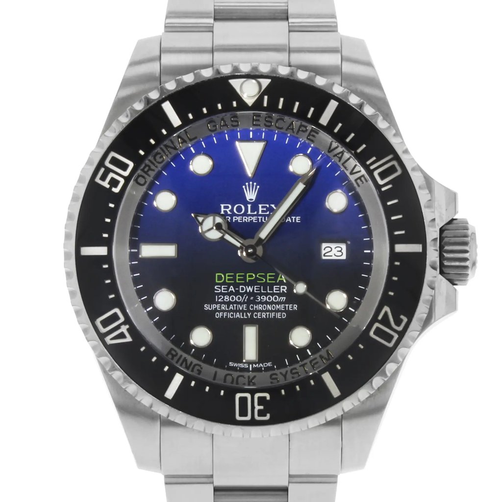 Up Close Front Facing Picture Of Rolex 116660 Stainless Steel Watch Pre Owned Condition