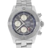 Up Close Front Facing Picture Of Breitling A1338012/F548-132A Stainless Steel Watch Display Model Condition