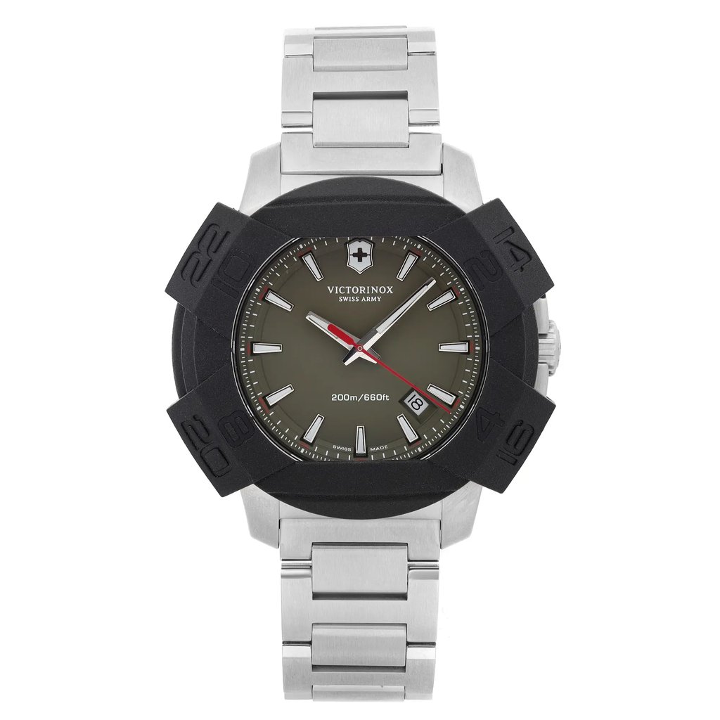 Front Full View Of Victorinox 241725.1 Stainless Steel Watch Unworn Condition Excellent