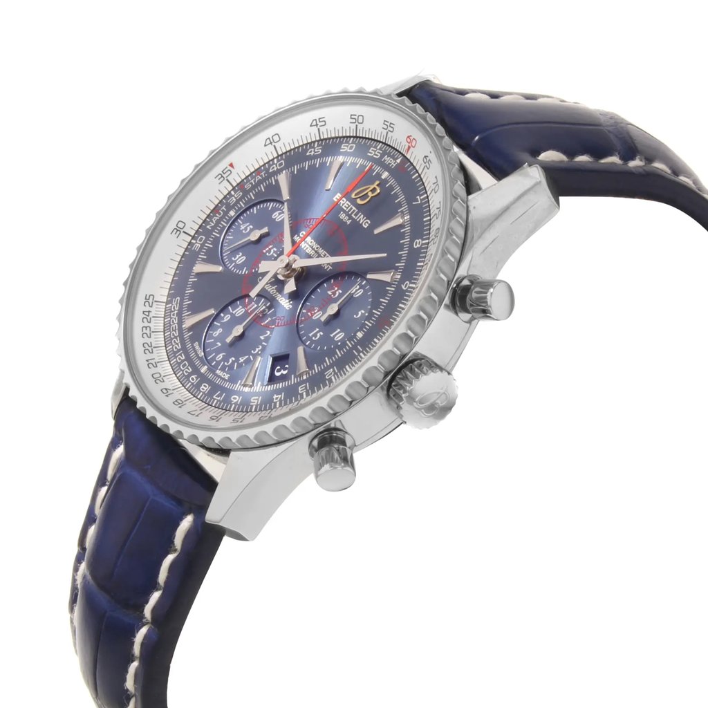 View Of Crown Facing Side Of Breitling AB0130C5/C894-719P Stainless Steel Watch Display Model Condition