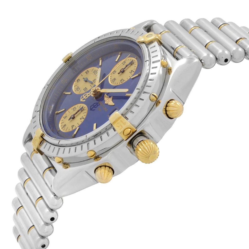 View Of Crown Facing Side Of Breitling B13050.1 Stainless Steel Watch Pre Owned Condition