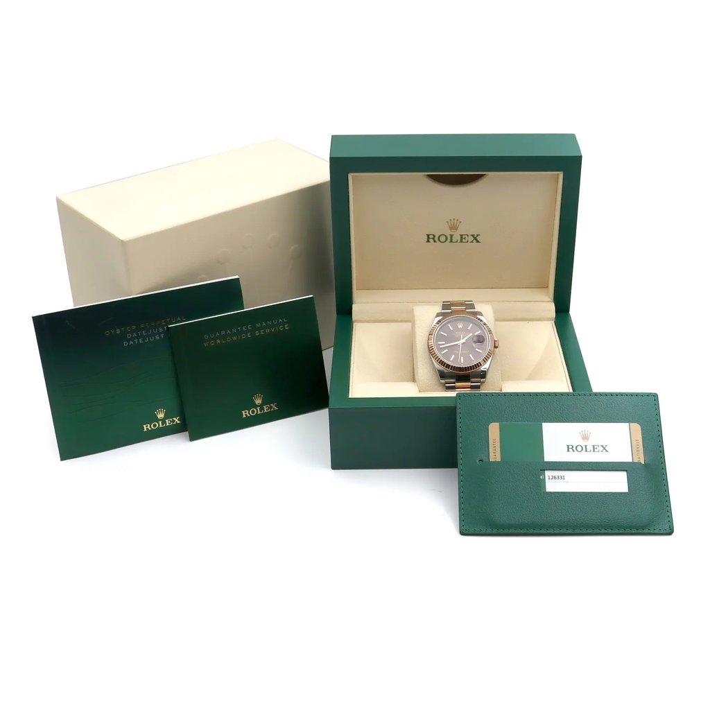  Full View Box, Documents and Rolex 126331CHSO With Watch In The Image 