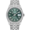 Up Close Front Facing Picture Of Rolex  126284RBR Stainless Steel Watch Unworn Condition