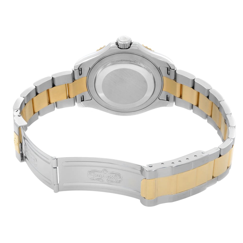 Back View Of Solid Back Case And Open Gold Band Of Rolex 16623 Watch Pre Owned Condition