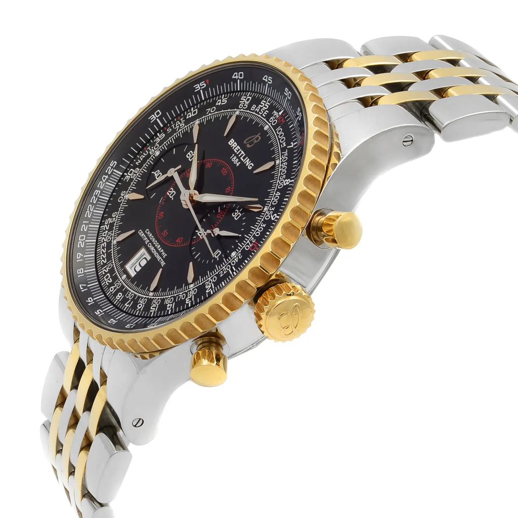 View Of Crown Facing Side Of Breitling C2334021-B879 Stainless Steel Watch Display Model Condition