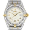 Up Close Front Facing Picture Of Breitling B67350 Stainless Steel Watch Pre Owned Condition