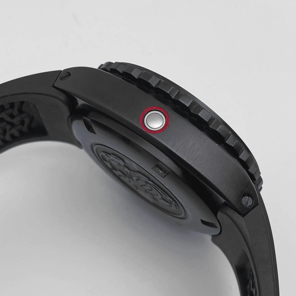 View Of Opposite Crown Facing Side Of Luminox XS.1509 Stainless Steel Watch Pre Owned Condition