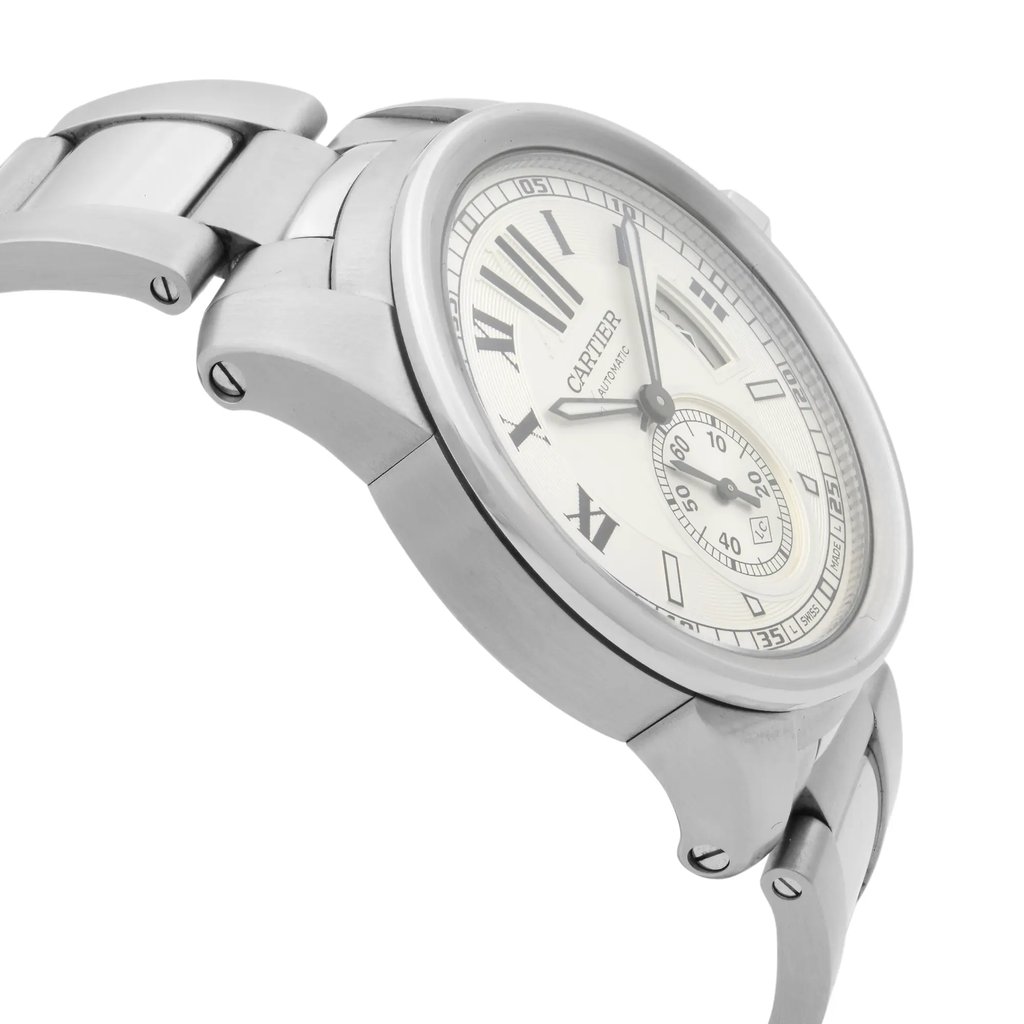 View Of Opposite Crown Facing Side Of Cartier W7100015 Stainless Steel Watch Pre Owned Condition