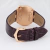 Back View Of Screwback Back Case And Closed Leather Band Of Cartier WGBL0005 Watch Pre Owned Condition
