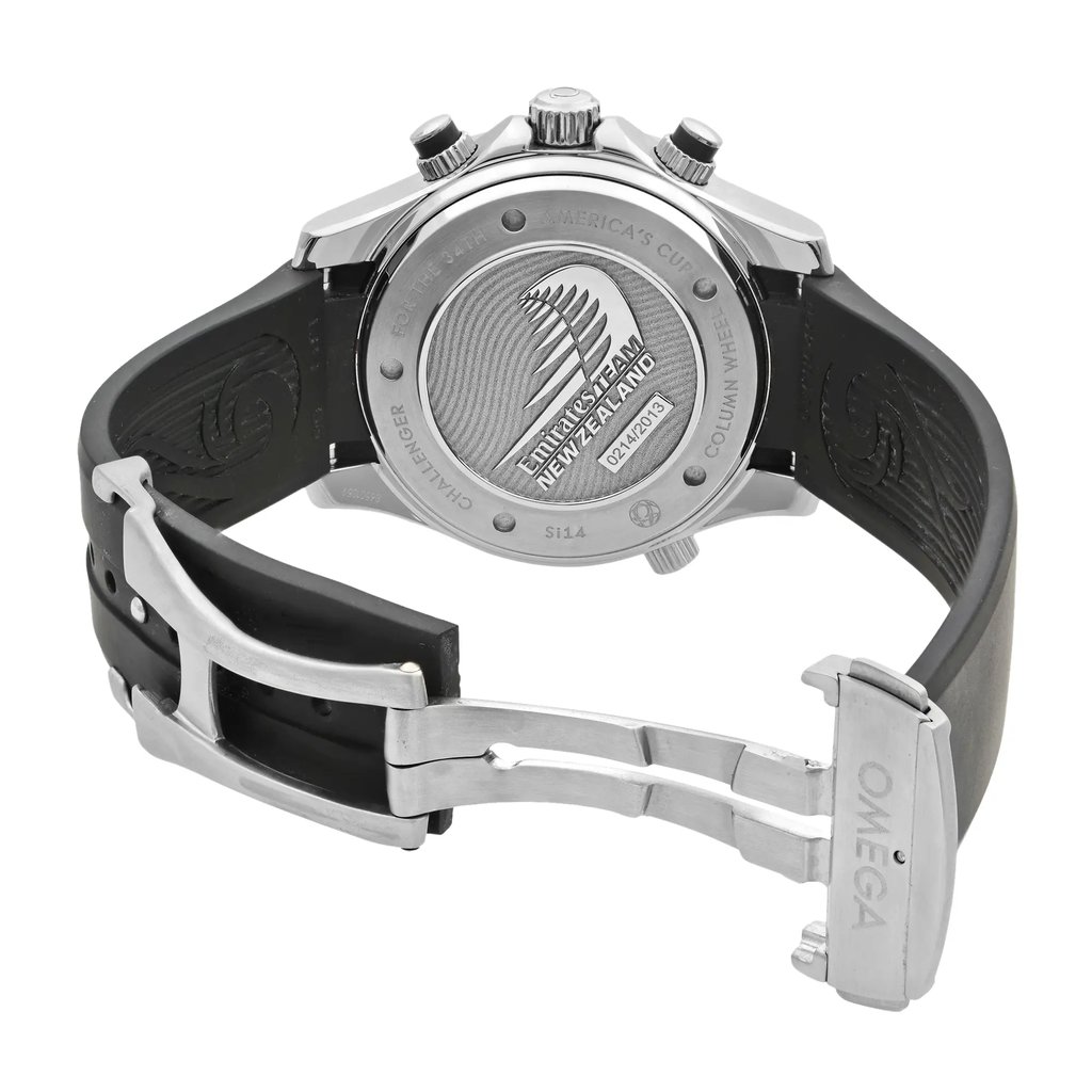Back View Of {Caseback} Back Case And Open Rubber Band Of OMEGA 212.32.44.50.01.001 Watch Pre Owned Condition