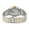 Back View Of {Caseback} Back Case And Closed Stainless Steel Band Of OMEGA 123.25.38.22.02.002 Watch Display Model Condition