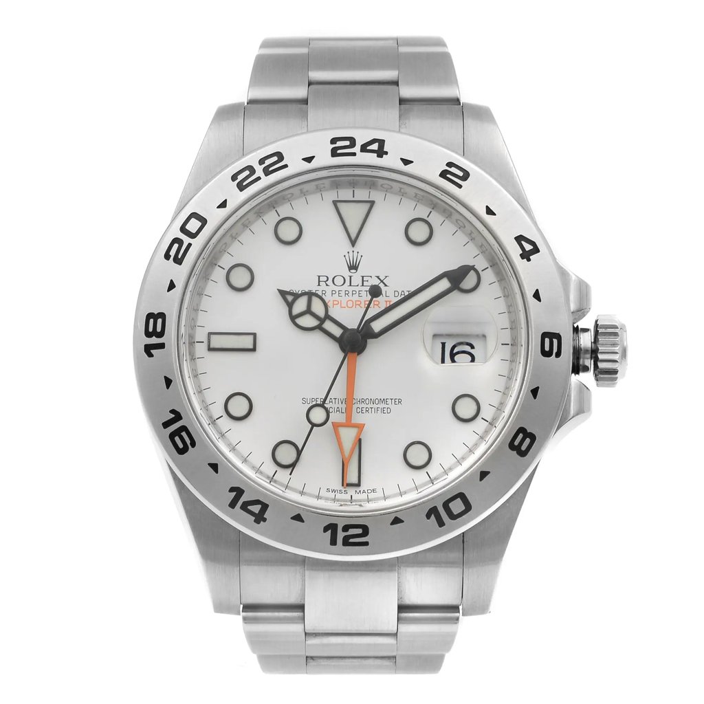 Front Full View Of Rolex 216570WSO Stainless Steel Watch Pre Owned Condition {Product Condition}