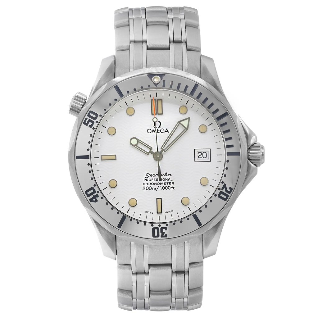 Front Full View Of OMEGA 2532.20.00 Stainless Steel Watch Pre Owned Condition {Product Condition}