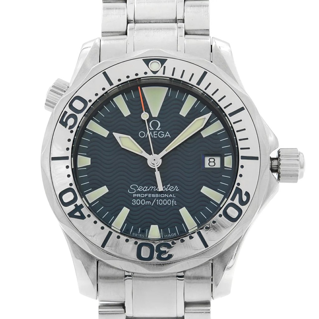 Up Close Front Facing Picture Of OMEGA 2263.8 Stainless Steel Watch Pre Owned Condition
