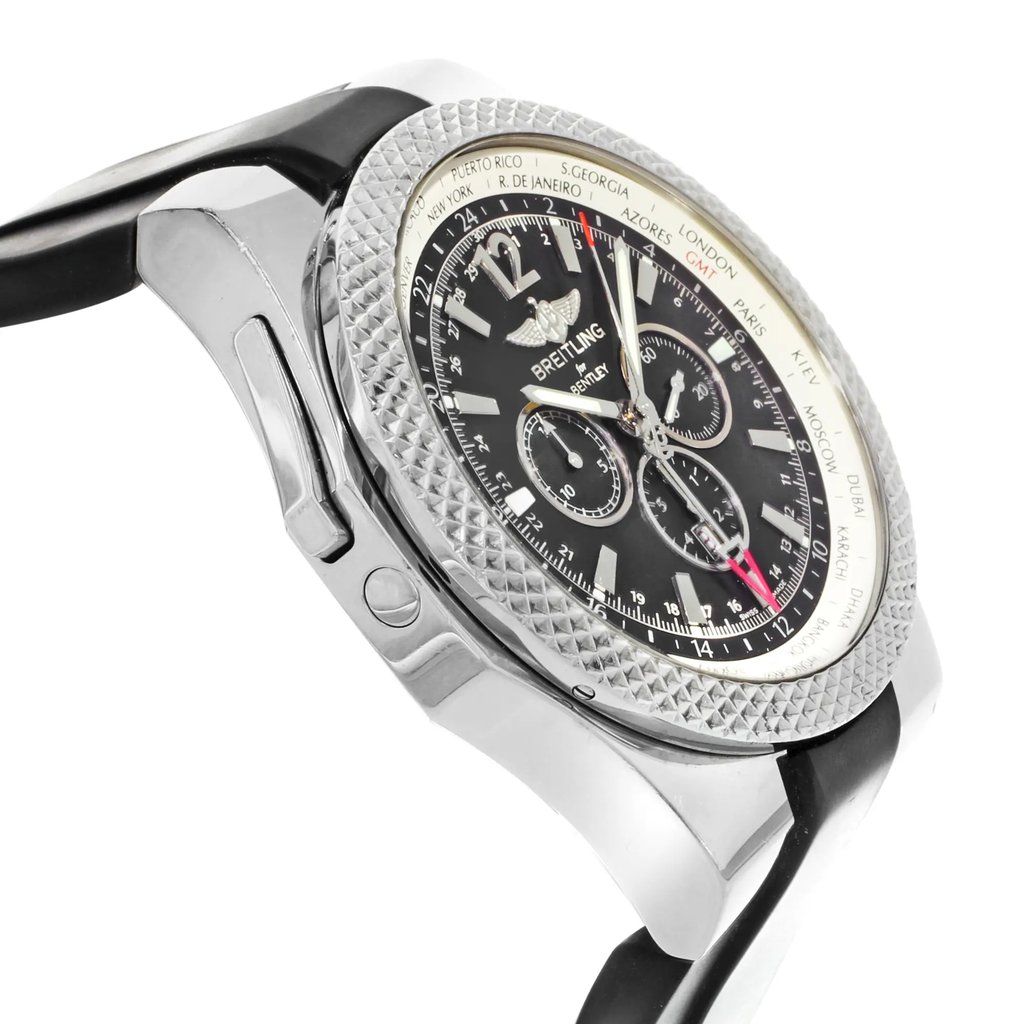 View Of Opposite Crown Facing Side Of Breitling A4736212/B919-210S Stainless Steel Watch Pre Owned Condition