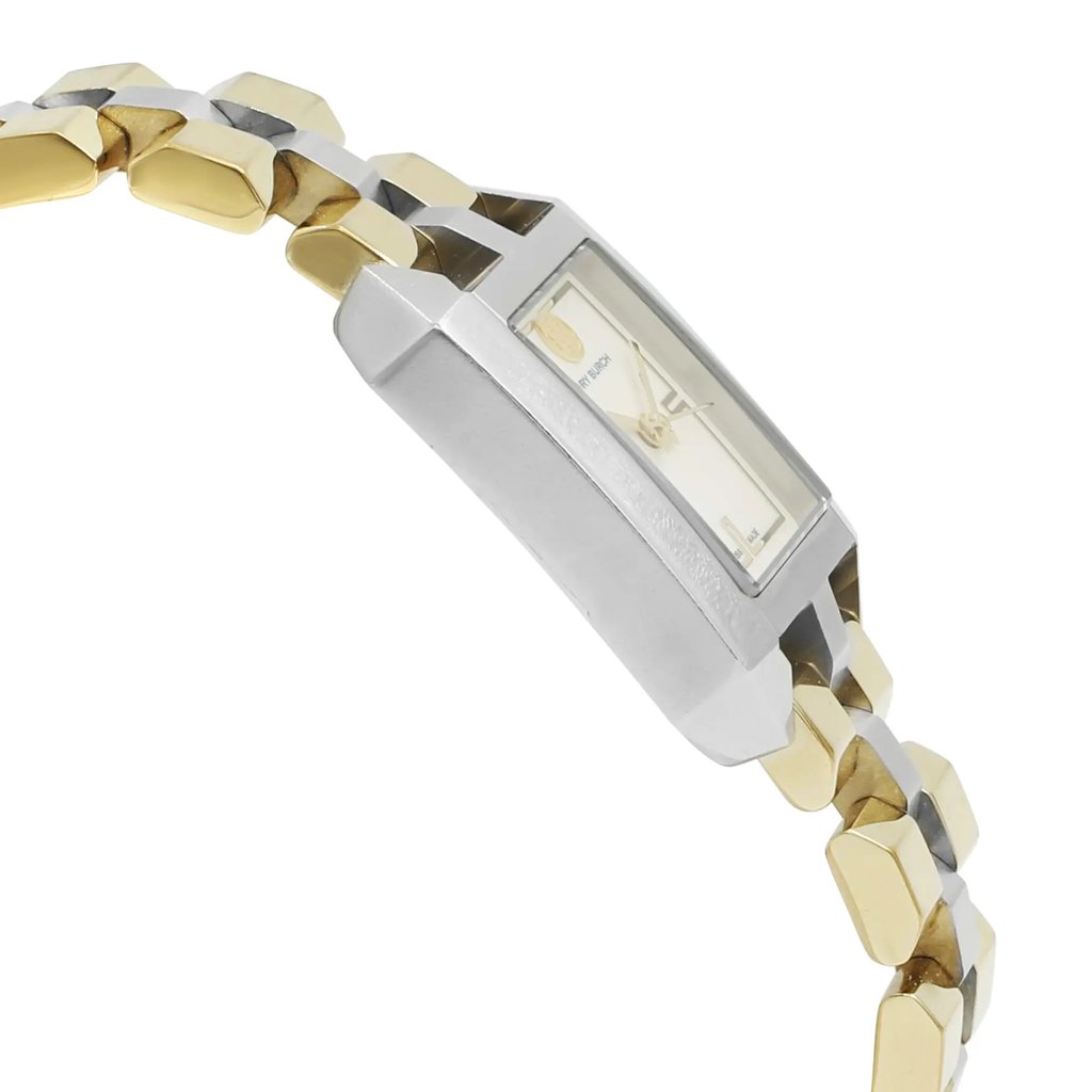 View Of Opposite Crown Facing Side Of Tory Burch TB1102 Stainless Steel Watch Pre Owned Condition