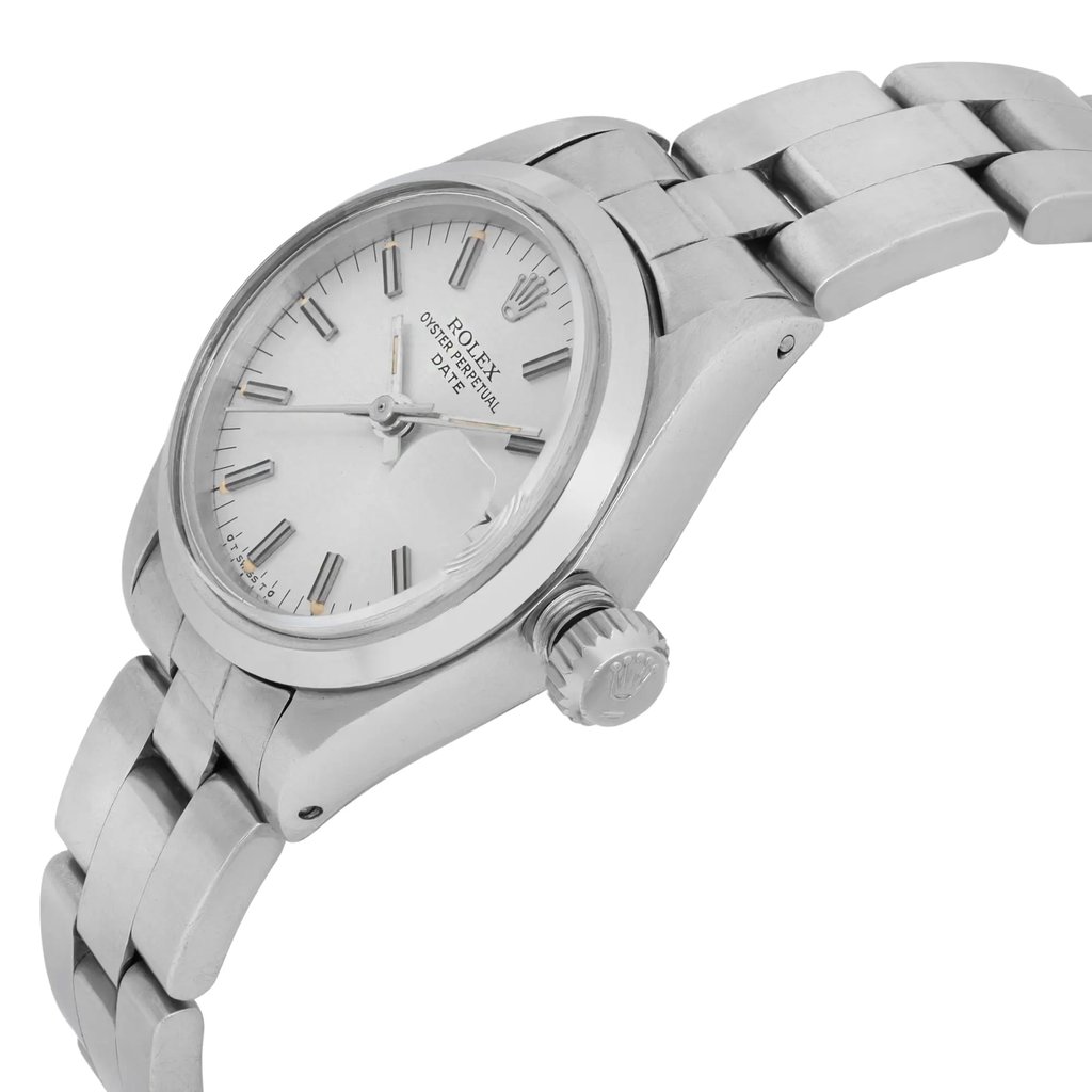 View Of Crown Facing Side Of Rolex 6916 Stainless Steel Watch Pre Owned Condition