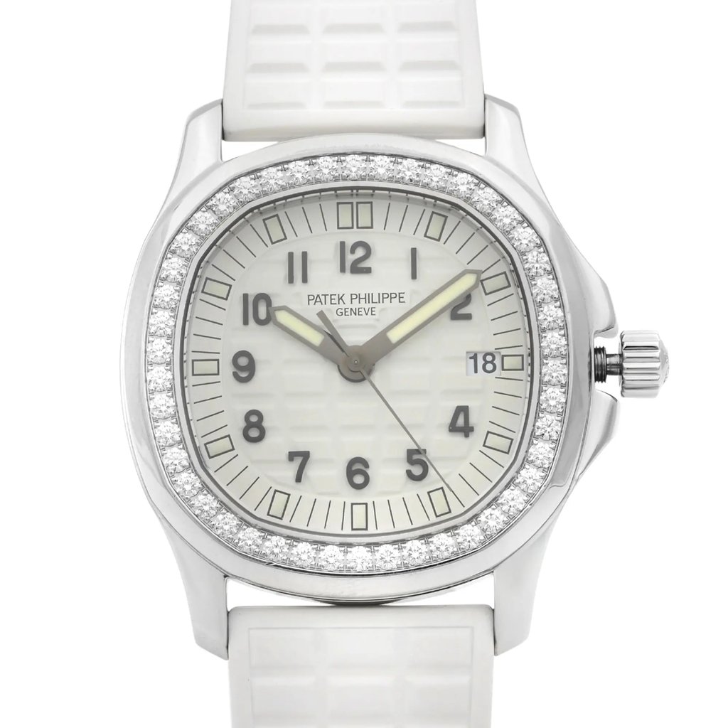 Up Close Front Facing Picture Of Patek Philippe 5067A-011 Stainless Steel Watch Unworn Condition