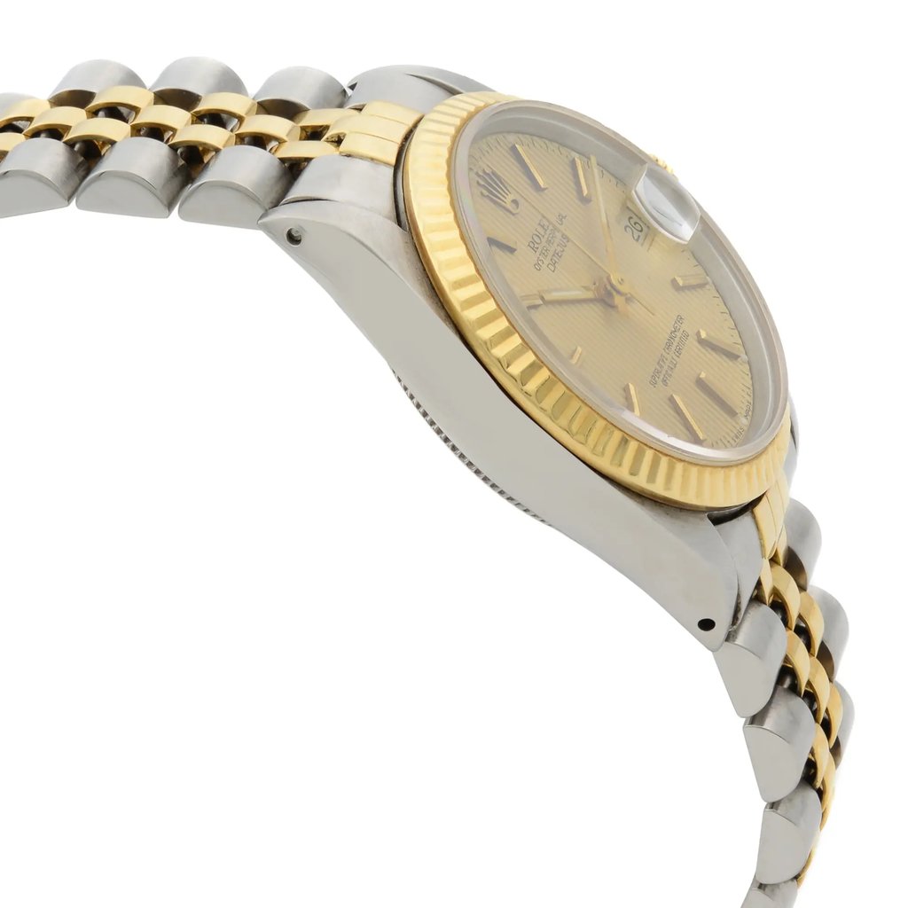 View Of Opposite Crown Facing Side Of Rolex 68273 Stainless Steel Watch Pre Owned Condition