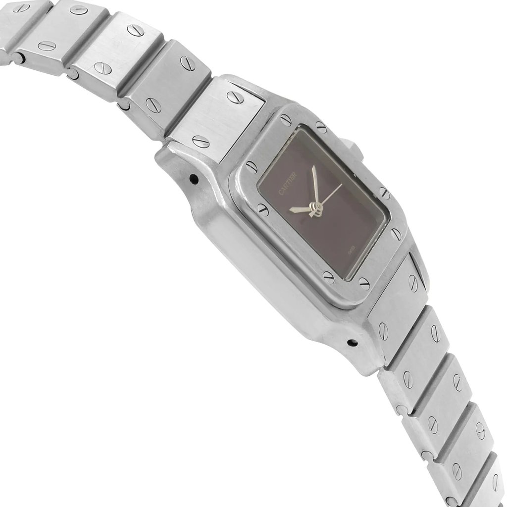 View Of Opposite Crown Facing Side Of Cartier 901 Stainless Steel Watch Pre Owned Condition