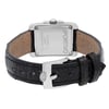 An image of a Wristwatch by Concord. This Pre Owned item is designed for Women, featuring a Dress/Formal style. It has a Quartz movement and an Analog display with a White dial color. The indices include 12-Hour Dial,Arabic Numerals,Diamond Markers. The band is made of Leather and the case is made of Stainless Steel. The watch has a Rectangle shape with a case size of 19 mm and a case thickness of 6 mm.