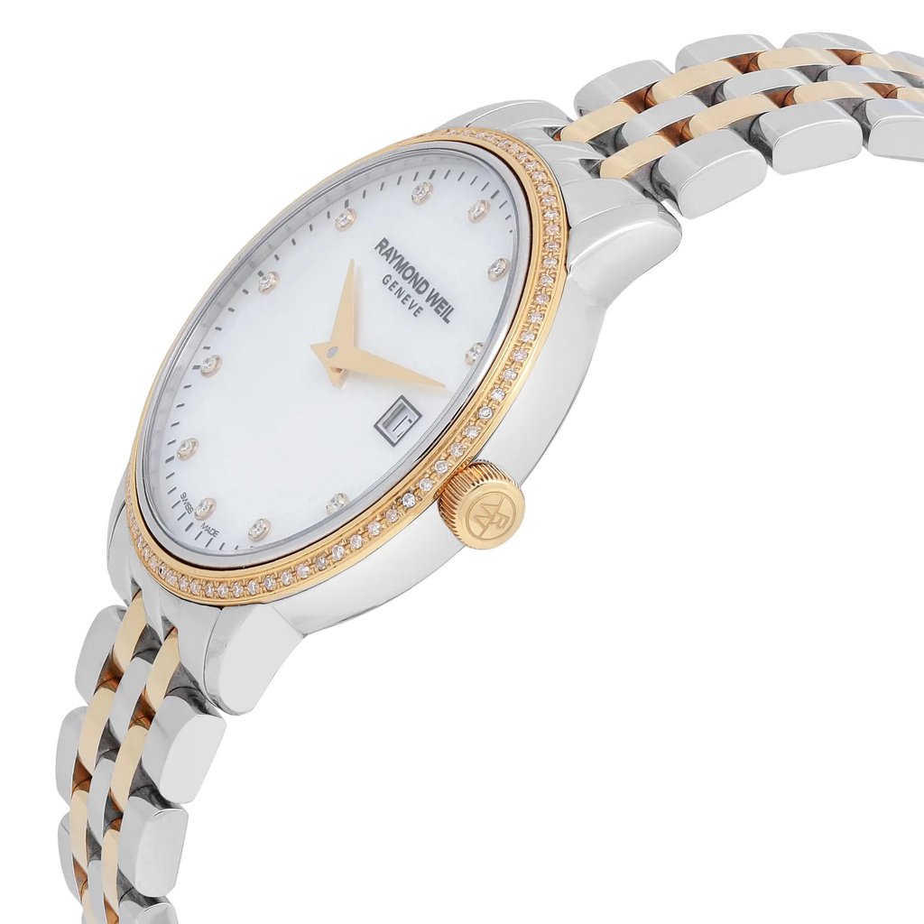 View Of Crown Facing Side Of RAYMOND WEIL 5388-SPS-97081 Stainless Steel Watch Pre Owned Condition