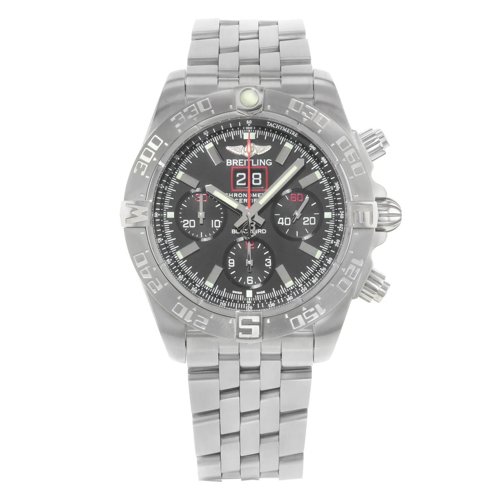 Front Full View Of Breitling A4436010/BB71-379A Stainless Steel Watch Display Model Condition {Product Condition}